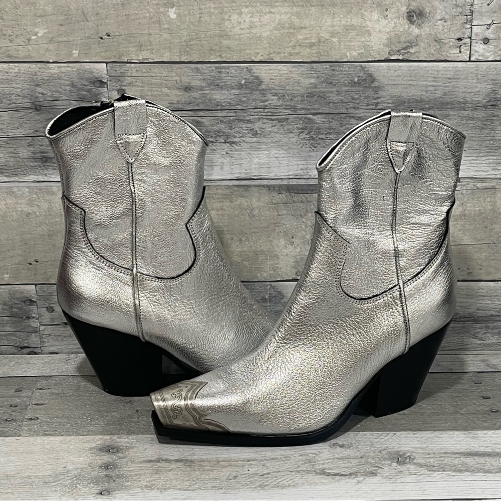 Free People Brayden Womens Western Boot - Pewter - SZ - 7.5 .US / 37.5 .EU